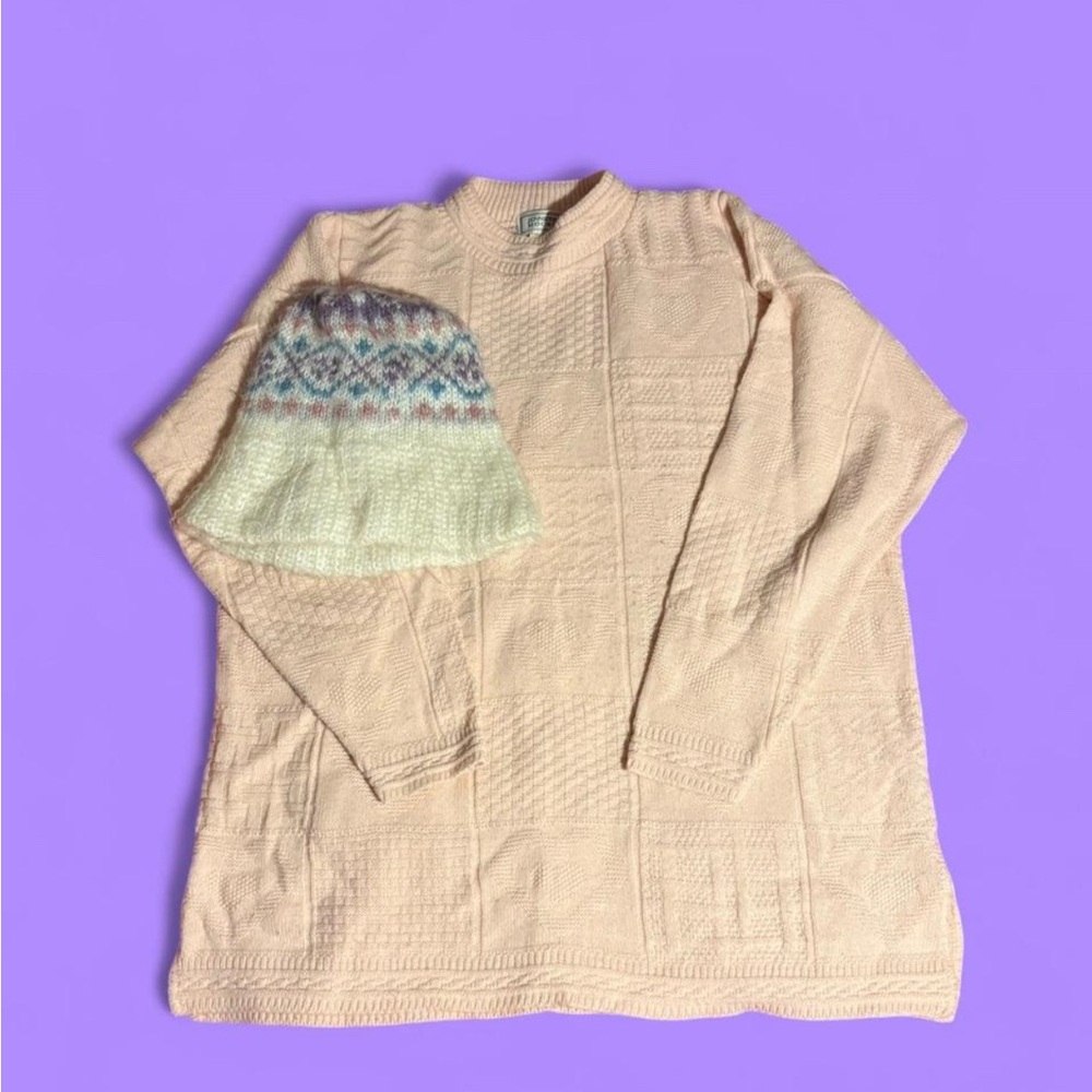 Knit Sweater and Hat Bundle